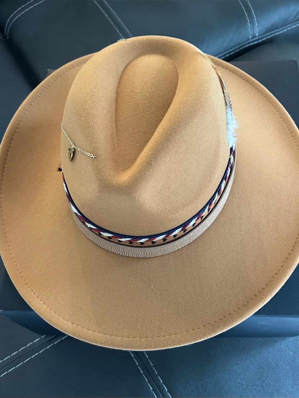 Tan Wide Brim Fedora